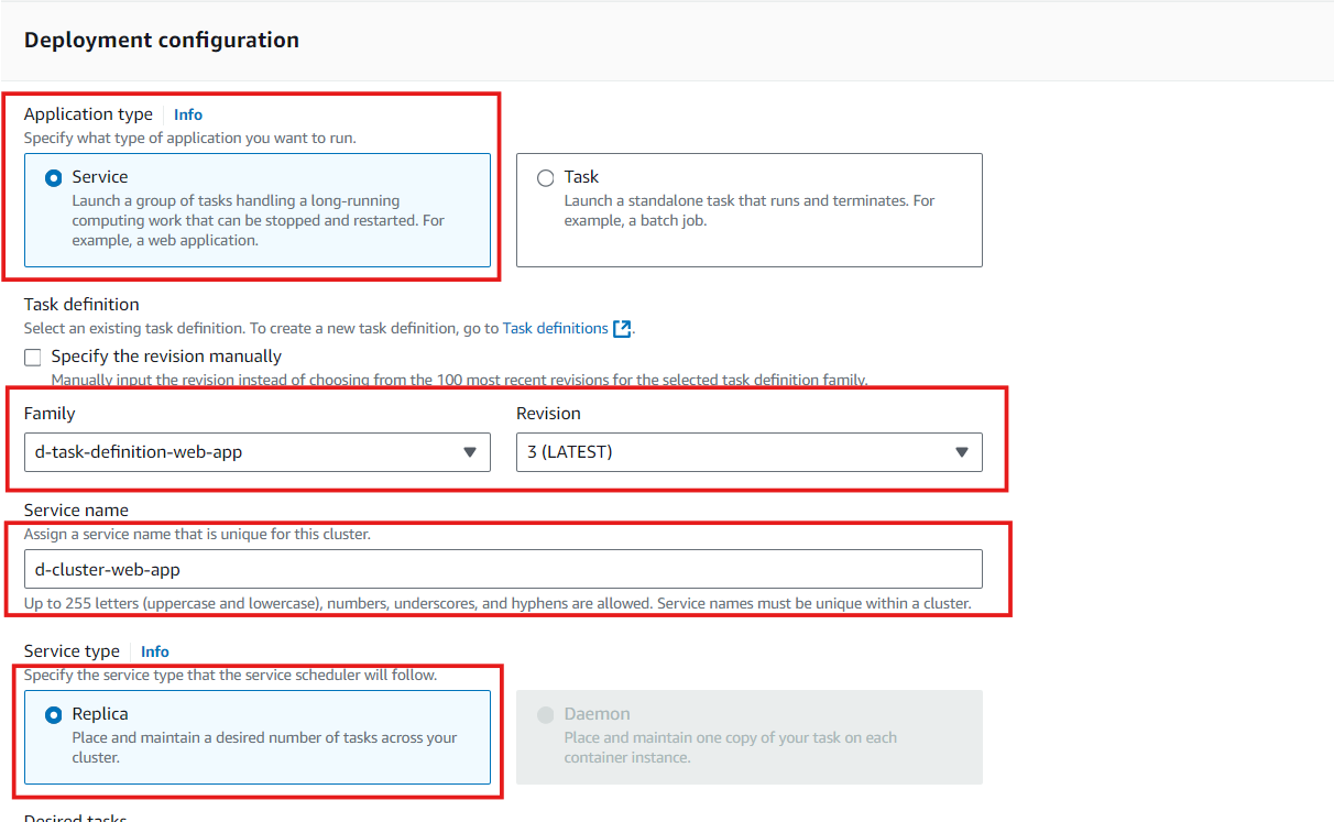 create service cluster